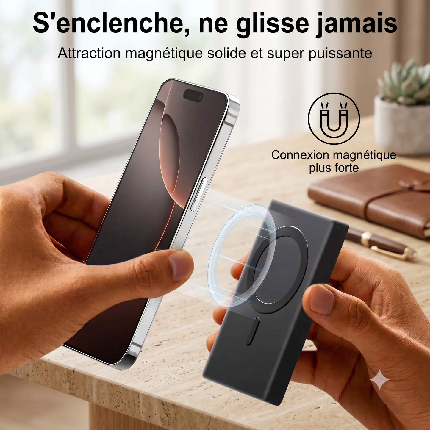 Écran Vlog Magnétique pour Smartphone – Visionnez votre Caméra Arrière en Live