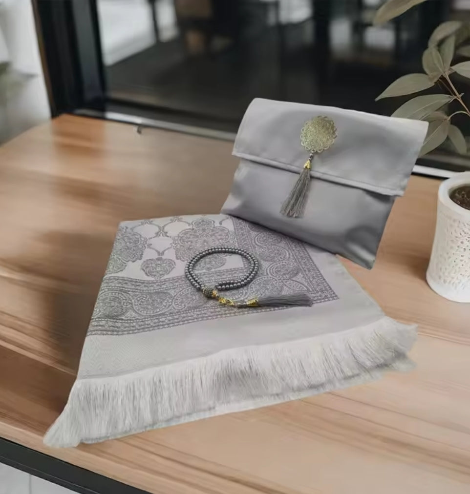 Coffret de Prière Musulman 3-en-1 – Élégance et Praticité