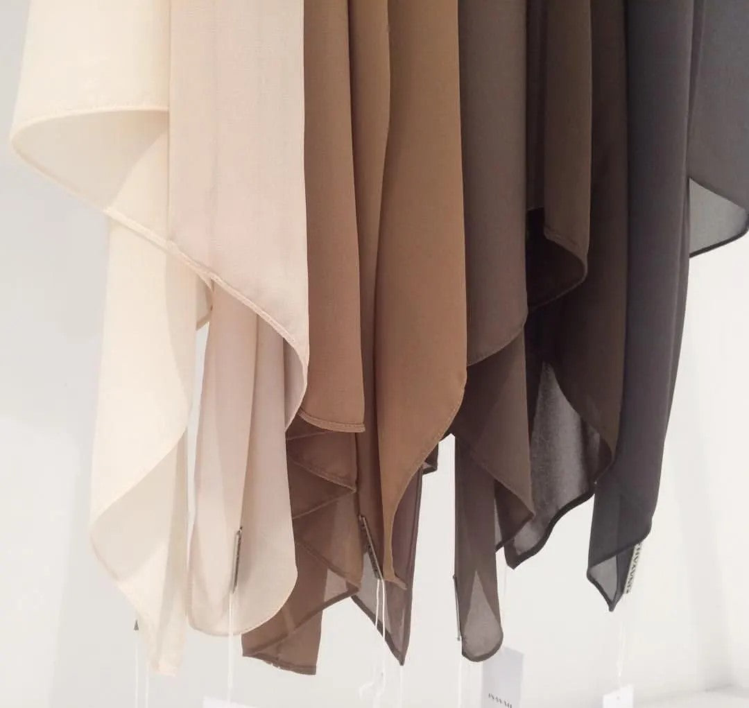 Hijab en mousseline de haute qualité