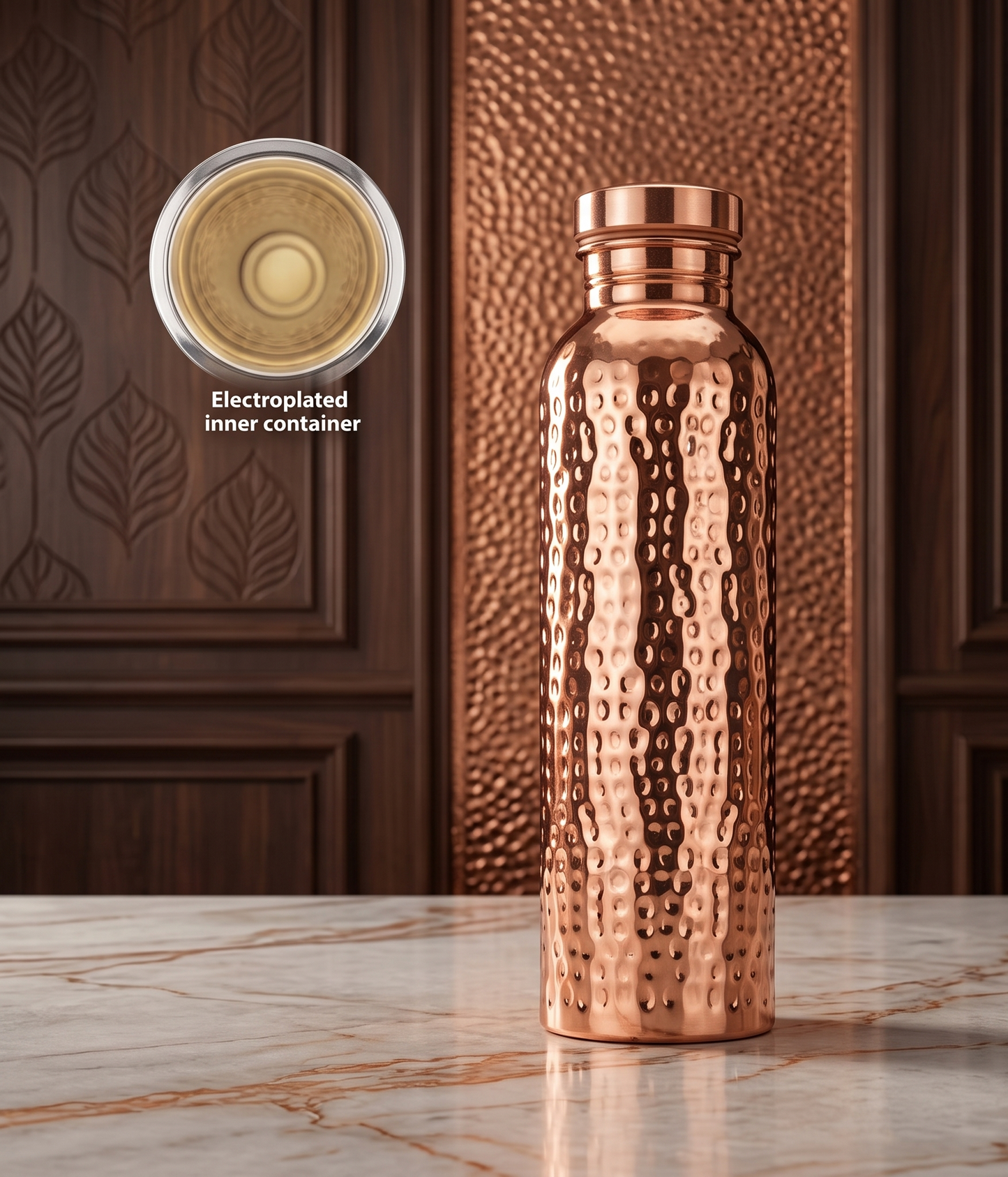 Pure Copper Bottle 800ml – Reusable Ayurvedic & Antibacterial