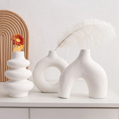 Trio de Vases en Céramique Capiron – Style Boho Chic & Nordic