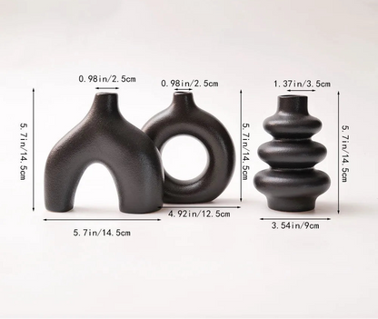 Trio de Vases en Céramique Capiron – Style Boho Chic & Nordic