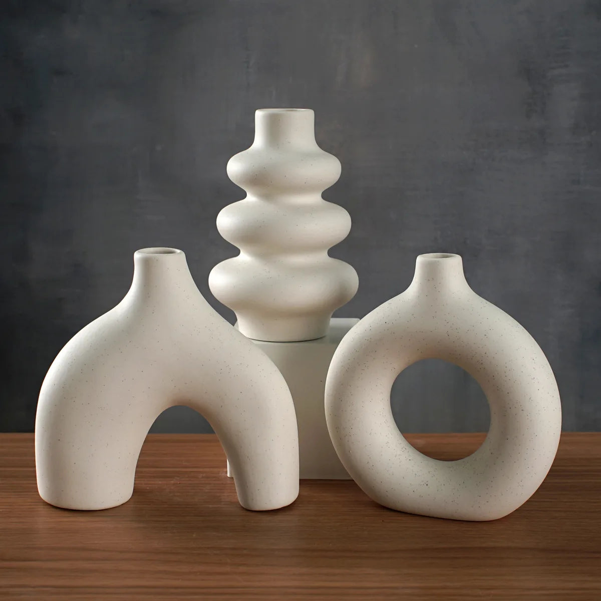 Trio de Vases en Céramique Capiron – Style Boho Chic & Nordic