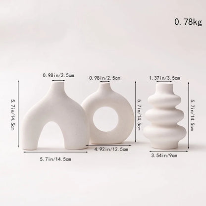 Trio de Vases en Céramique Capiron – Style Boho Chic & Nordic