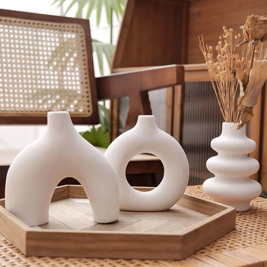 Trio de Vases en Céramique Capiron – Style Boho Chic & Nordic