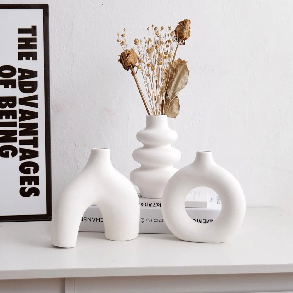Trio de Vases en Céramique Capiron – Style Boho Chic & Nordic