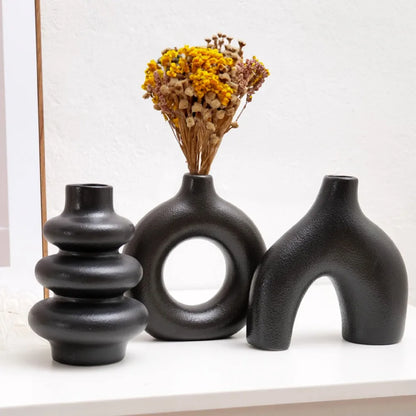 Trio de Vases en Céramique Capiron – Style Boho Chic & Nordic