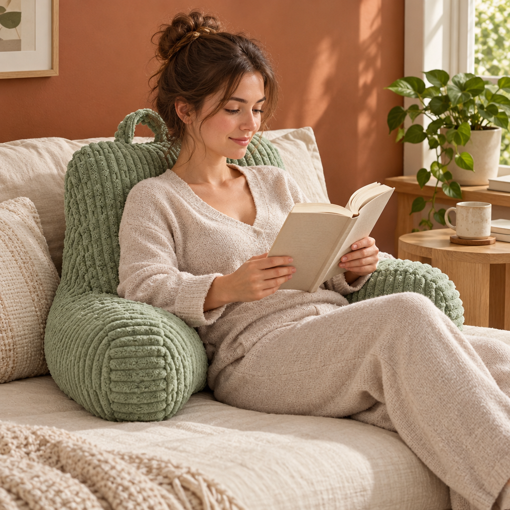 Coussin de lecture Cocoon, votre pause tout en douceur
