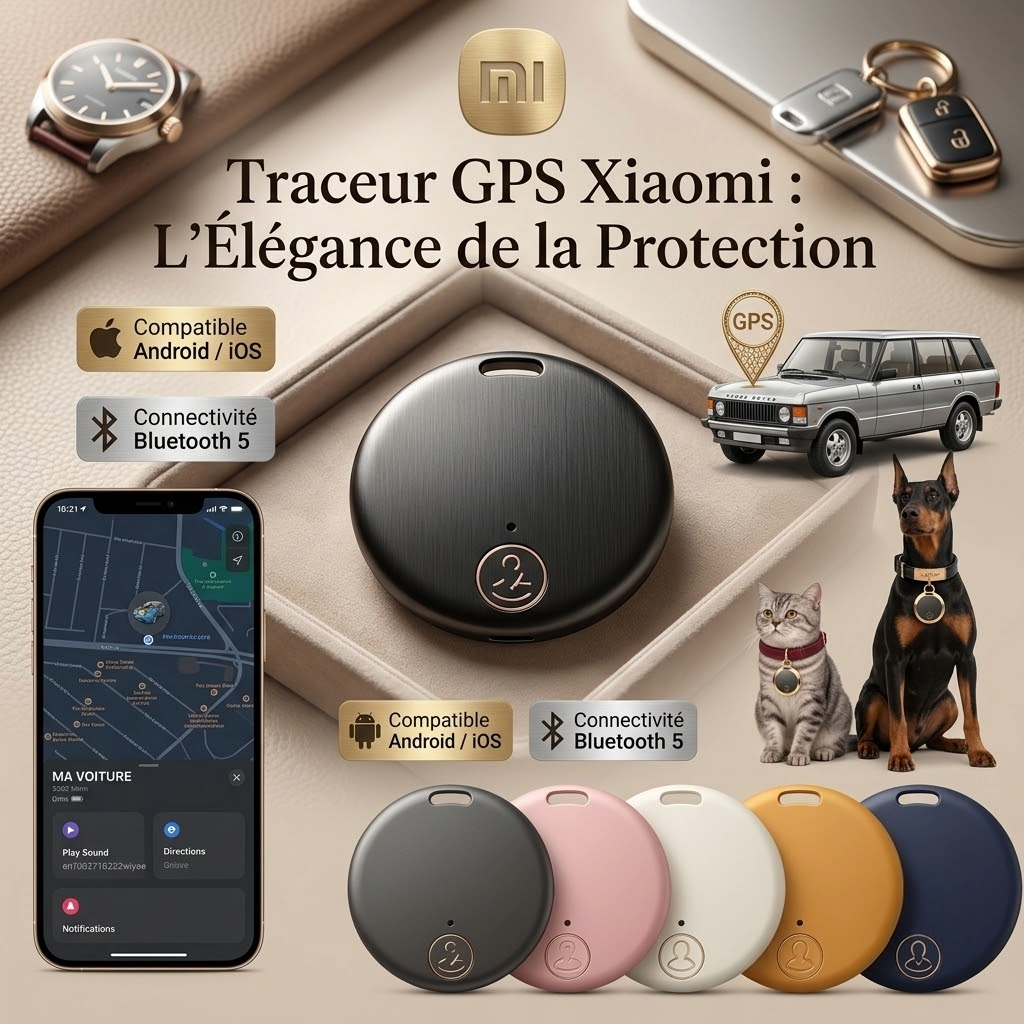 Traceur Bluetooth Xiaomi 5.0 – Localisateur Anti-Perte | Clés, Animaux, Bagages