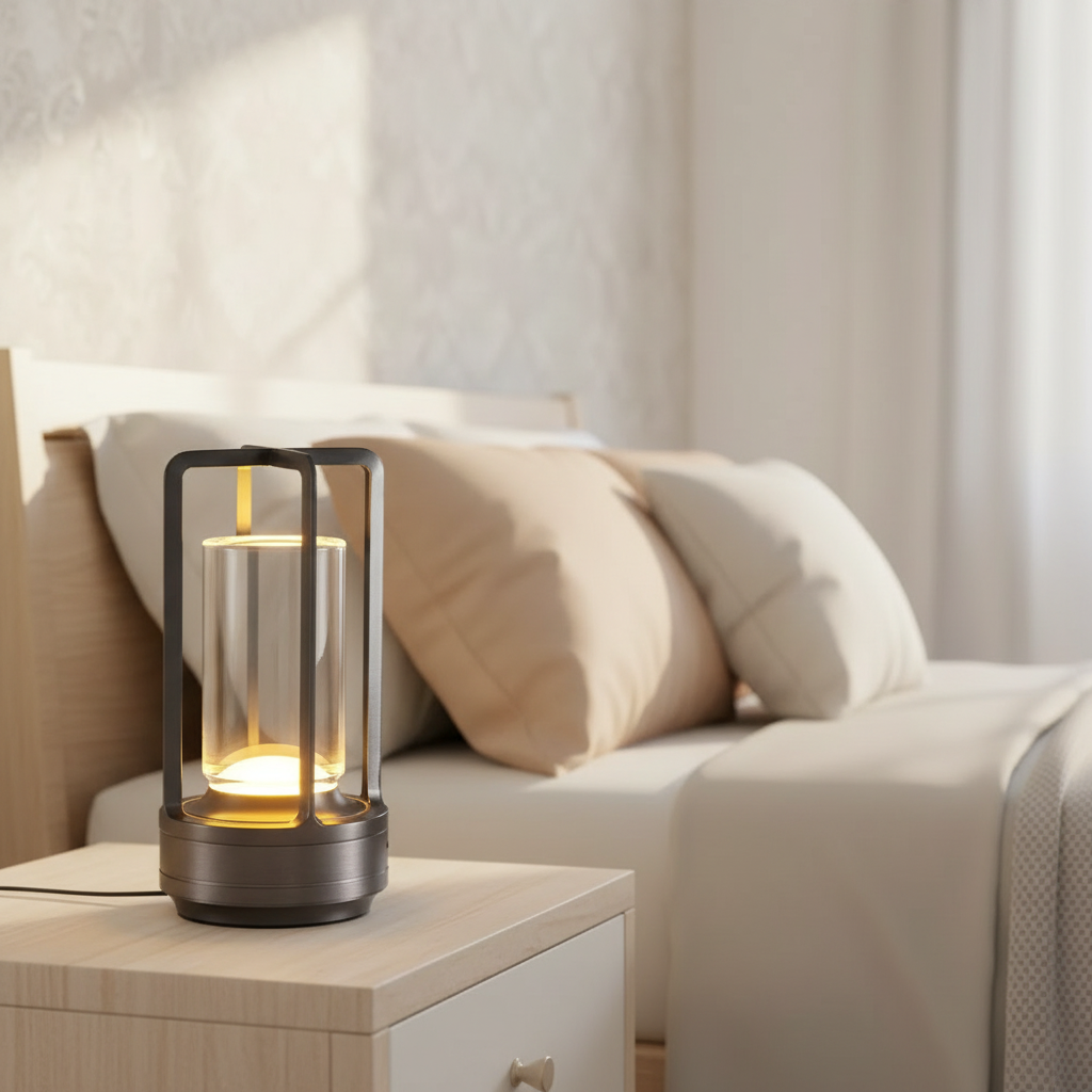 Lampe de table LED Style B noire sans fil – ambiance lumineuse